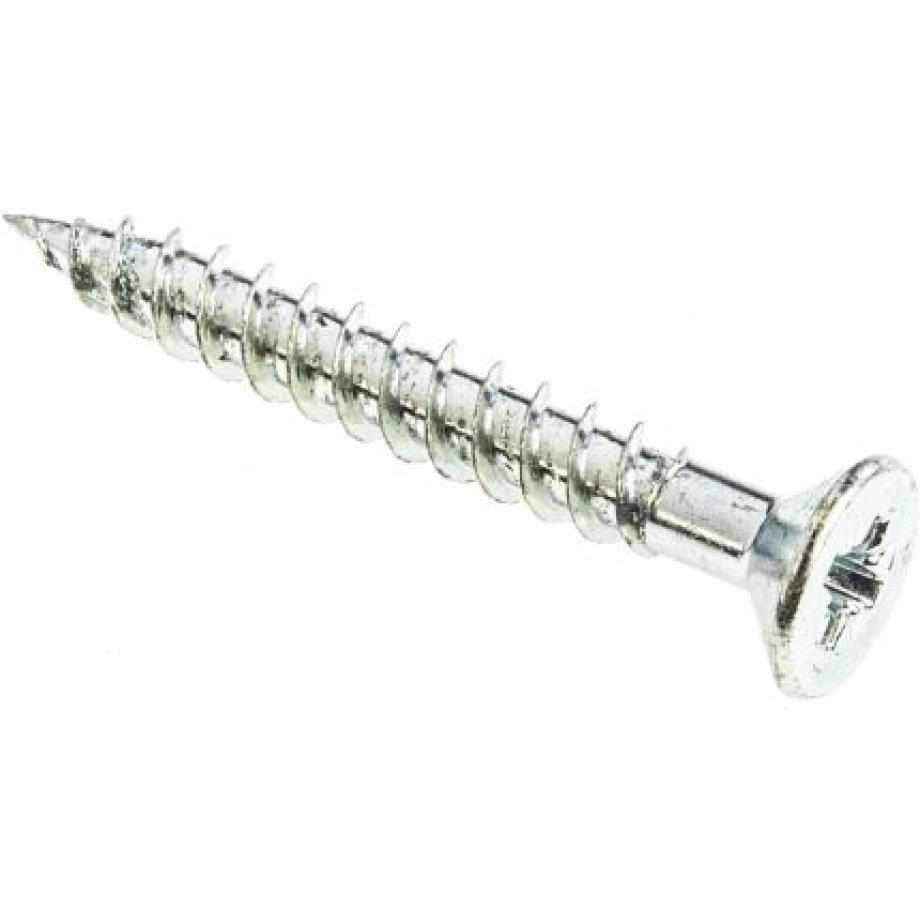 RS PRO Pozidriv Countersunk Steel Wood Screw, Bright Zinc Plated, Clear Passivated, No. 10 Thread, 1.1/2in Length