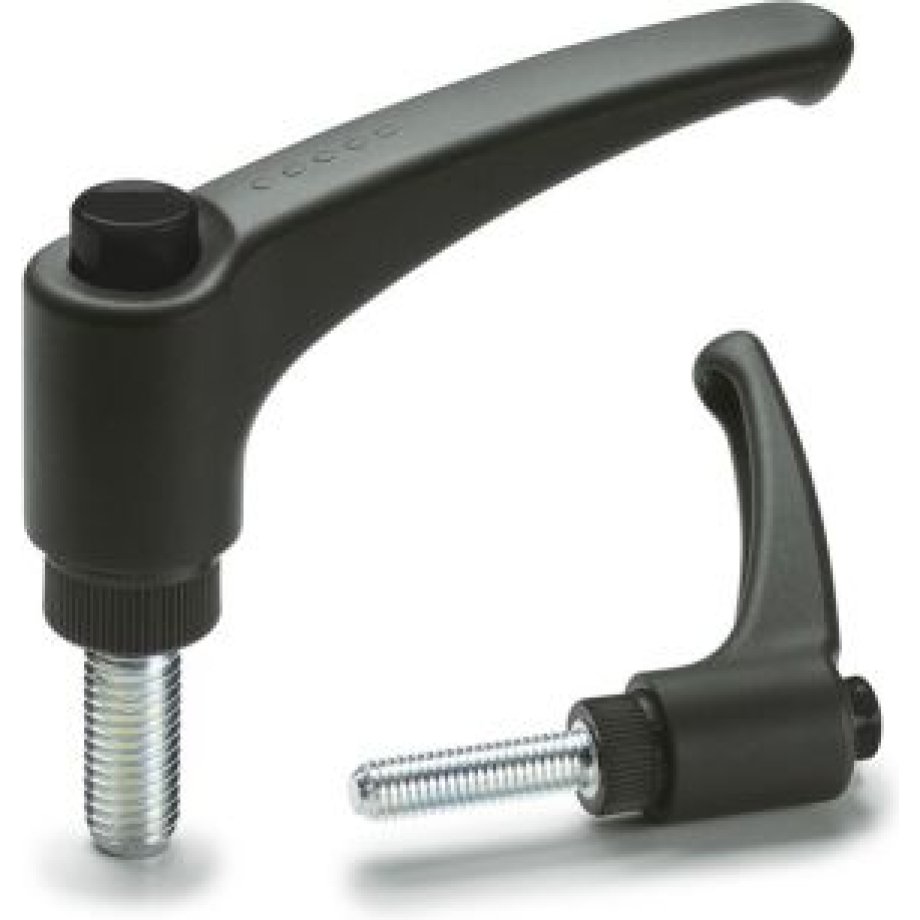 Elesa Matt Black Steel Handle 32.5 mm Height, 16mm Width, 52mm Length